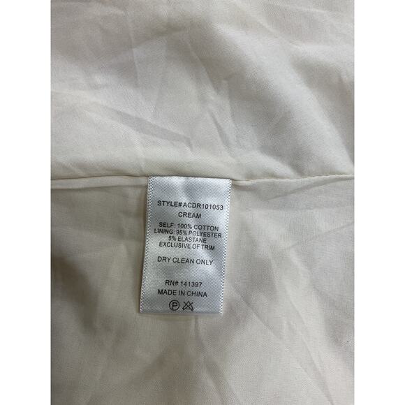 Astr The Label 'Baldwin' Cream Cotton Dress Size S - Picture 5 of 5